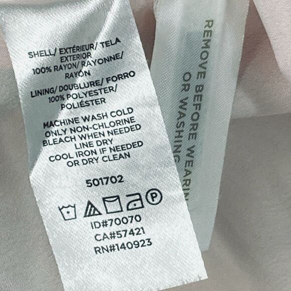 Loft Sleeveless Dress Womens Sz 2 Pink Floral Crew Neck Boho Coastal Beach - Picture 14 of 14